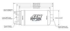 AEM 400LPH High Pressure Fuel Pump -6AN Female Out, -10AN Female In