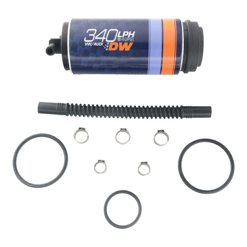 DeatschWerks DW340V Series 340lph In-Tank Fuel Pump w/ Install Kit For VW and Audi 1.8T FWD Main image