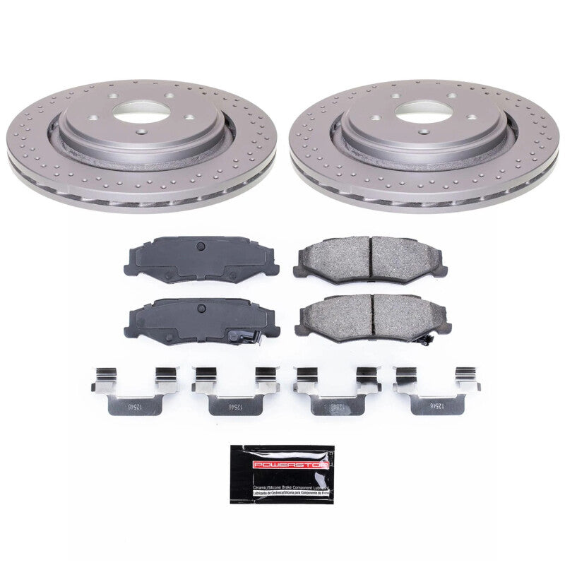 Power Stop 06-09 Cadillac XLR Rear Z17 Coated Brake Kit Main image