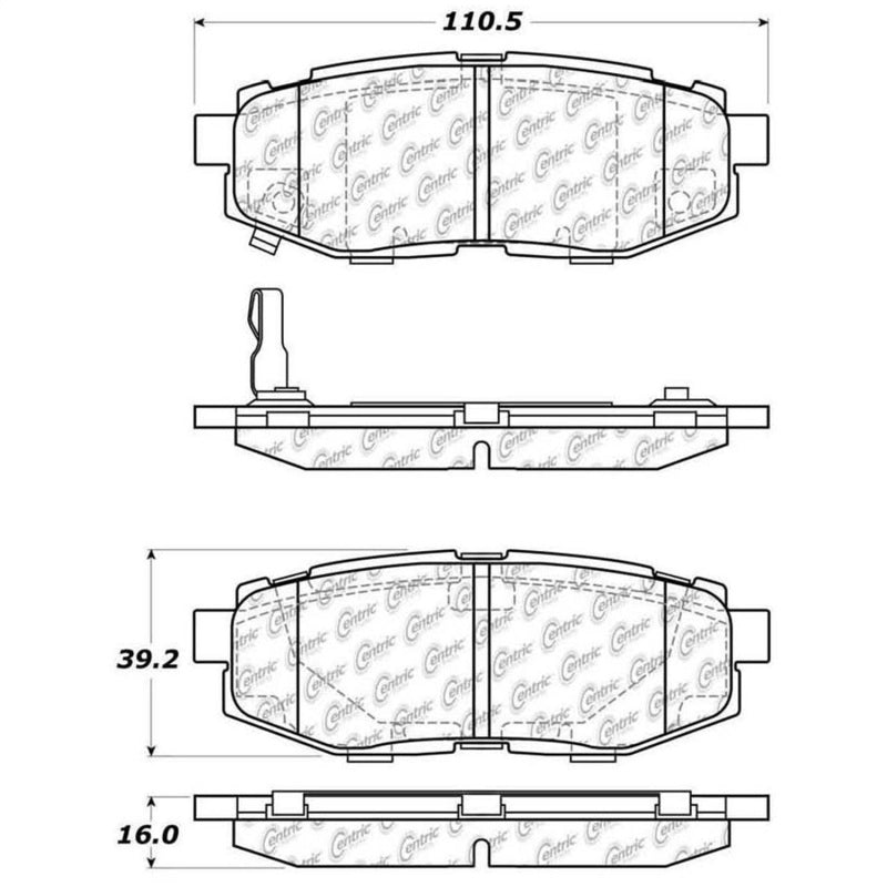 StopTech Street Touring 06-10 Subaru Legacy Sedan/Outback/13 BRZ Rear Brake Pads Main image
