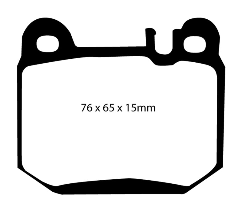 EBC 04-07 Maserati Quattroporte 4.2 Yellowstuff Rear Brake Pads (view 12)