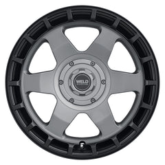 Weld Off-Road Ridge 17x9 - 5x114.3 / 5x127 BP - ET-12 - 78.1mm CB Satin Gunmetal Wheel (Black Ring)