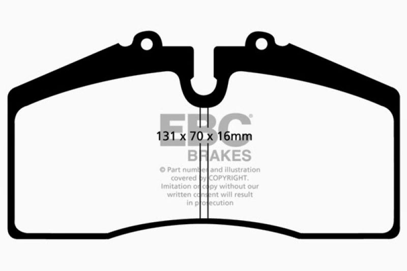 EBC 05+ Ford Saleen Mustang Brembo front calipers Yellowstuff Front Brake Pads (view 4)