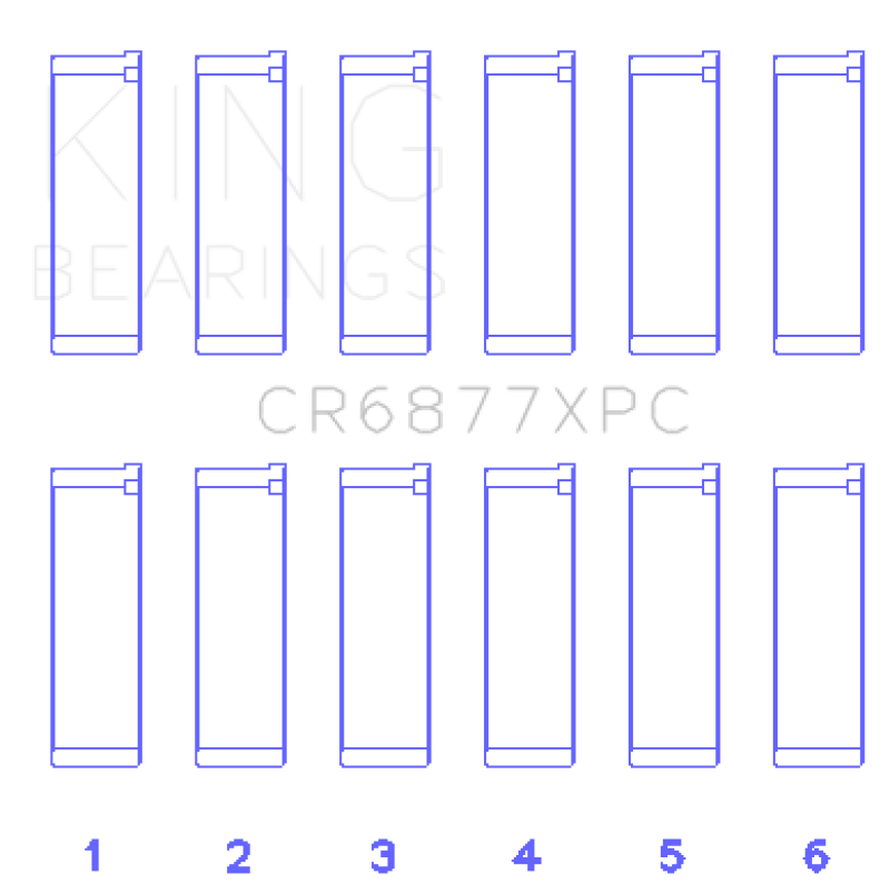 King Engine Bearings BMW S54B32 3.2L Coated Performance Rod Bearing Set (view 3)