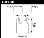 Hawk BMW M4 DTC-70 Race Rear Brake Pads (view 3)