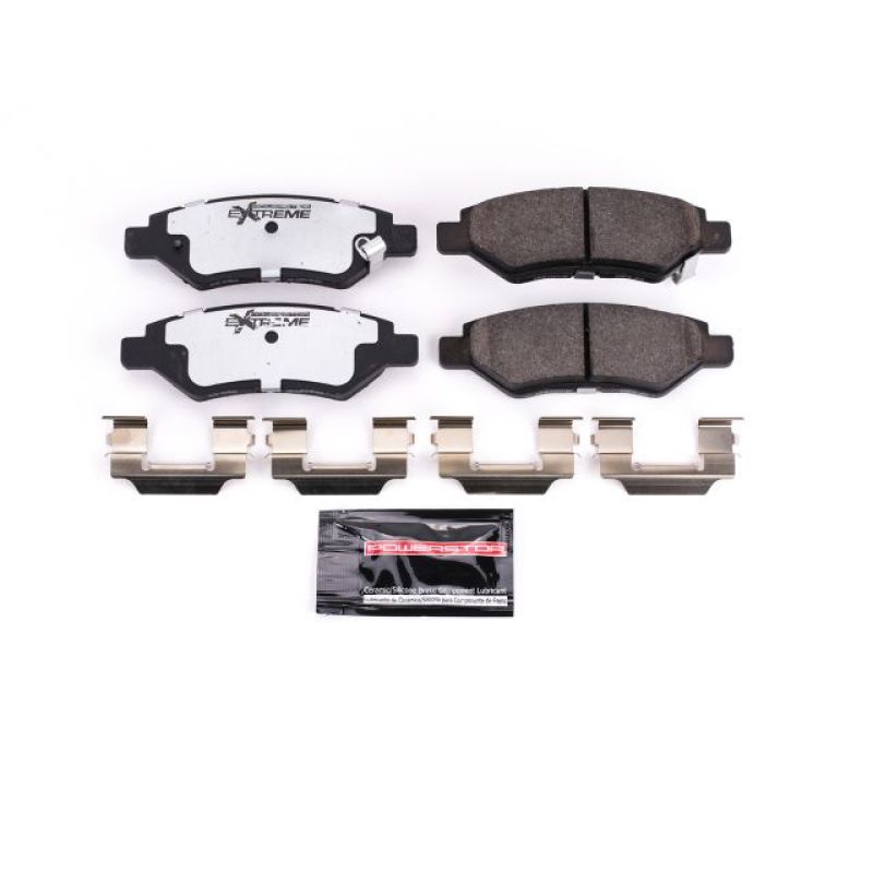Power Stop 08-14 Cadillac CTS Rear Z26 Extreme Street Brake Pads w/Hardware Main image