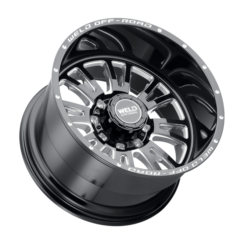 Weld Slingblade 20x12 / 8x180 / 4.75 BS / 124.3 HB - Gloss Black Milled - Non-BL Wheel (view 3)