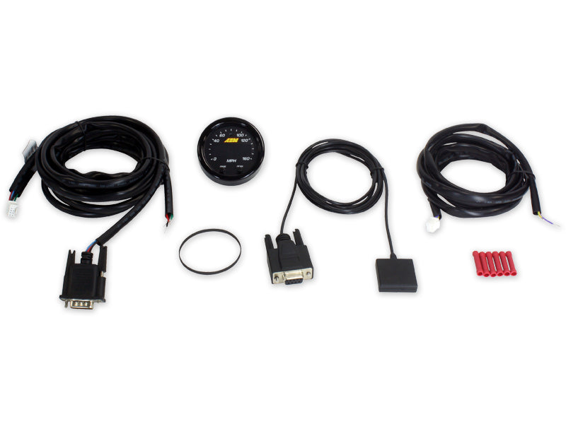 AEM X-Series 0-160 MPH Black Bezel w/ Black Face GPS Speedometer Gauge (view 2)
