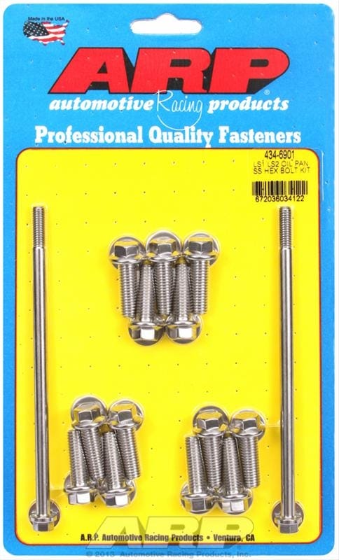 ARP HEX HEAD OIL PAN BOLT KIT - LS - STAINLESS - 434-6901 Secondary image