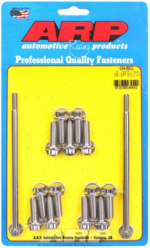 ARP 12-POINT OIL PAN BOLT KIT - LS - STAINLESS - 434-6902 Secondary image