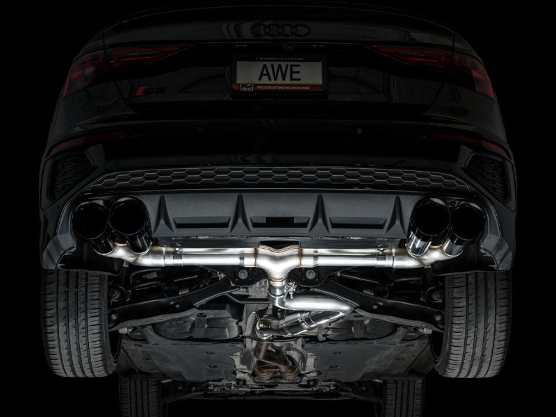 AWE Tuning 22-24 Audi 8Y S3 Track Edition Exhaust - Diamond Black Tips (view 5)