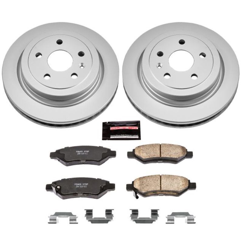 Power Stop 08-14 Cadillac CTS Rear Z17 Evolution Geomet Coated Brake Kit Main image