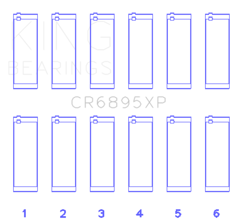 King Engine Bearings Ford Ecoboost 3.5L V6 (Size STDX) Tri Metal Connecting Rod Bearing Set (view 3)