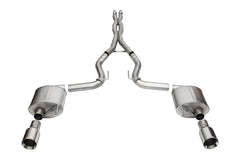 Corsa 2024 Ford MustangGT Sport Cat-Back Exhaust Sys. 3.0in Dual Rear Exit w/4.5in Straight Cut Tips