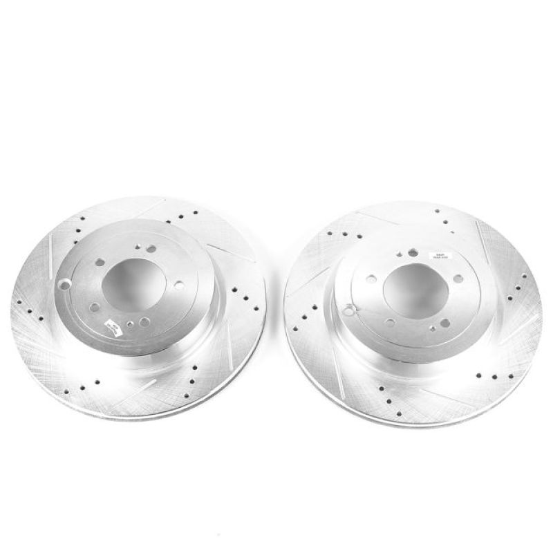 Power Stop 2008 Mitsubishi Lancer Rear Evolution Drilled & Slotted Rotors - Pair Main image