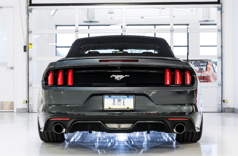 AWE Tuning S550 Mustang EcoBoost Axle-Back Exhaust - Touring Edition (Chrome Silver Tips) (view 3)