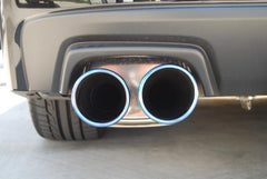 Invidia 15+ Subaru WRX/STI 4Dr Q300 Twin Outlet Rolled Titanium Burnt Quad Tip Cat-Back Exhaust