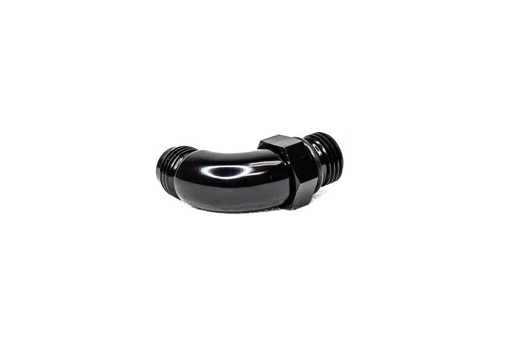 BTR AN FITTING - AN TO ORB ADAPTER - 6 ORB TO 6AN - 90° - BLACK - ADPT-02-003-90