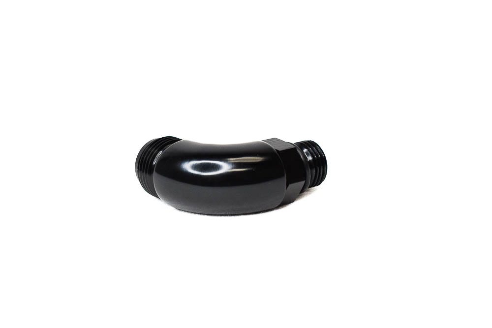 BTR AN FITTING - AN TO ORB ADAPTER - 6 ORB TO 8AN - 90° - BLACK - ADPT-02-004-90