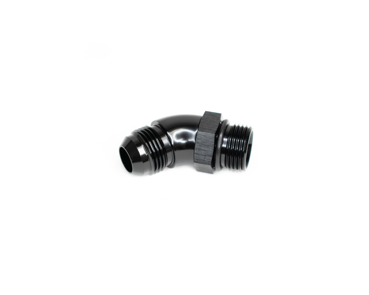 BTR AN FITTING - AN TO ORB ADAPTER - 10 ORB TO 10AN - 45° - BLACK - ADPT-02-009-45