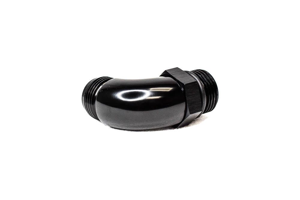 BTR AN FITTING - AN TO ORB ADAPTER - 10 ORB TO 10AN - 90° - BLACK - ADPT-02-009-90