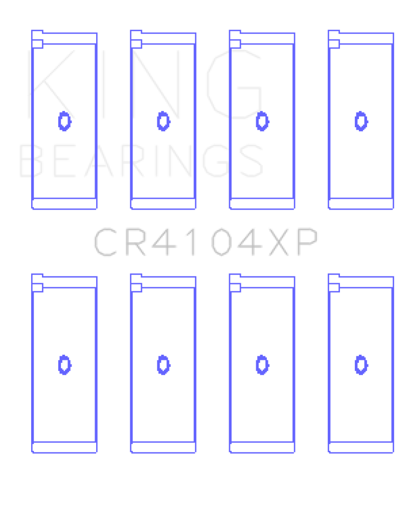 King Engine Bearings Audi/VW 83-03 1.6L/1.8L/2.0L Performance Rod Bearing Set - Size +0.25mm (view 2)