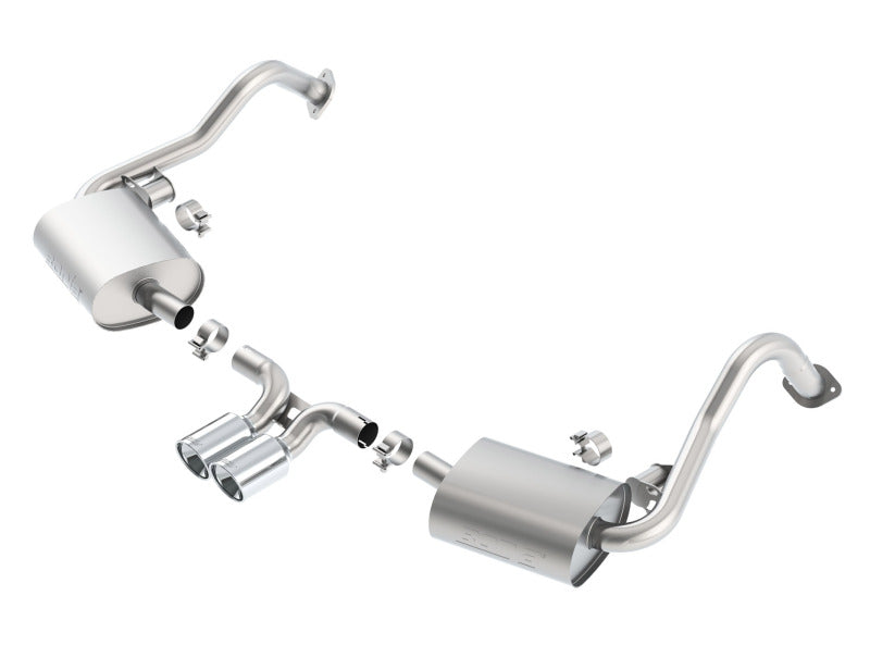 Borla 14-15 Porsche Cayman/Boxster (981) RWD 2Dr Dual Center Rear Exit Catback 4in Tip Exhaust Sys Main image