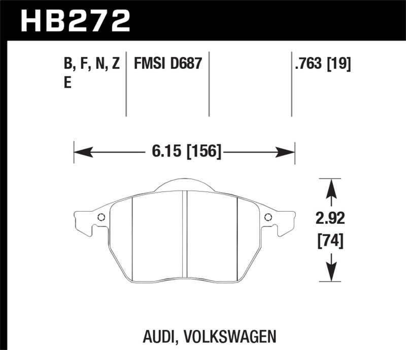 Hawk HP+ Street Brake Pads (view 2)