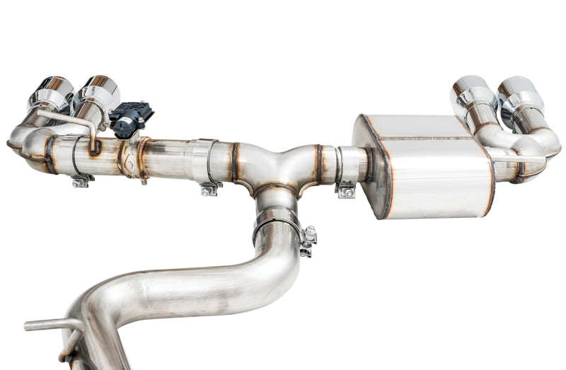 AWE Tuning Audi 8V S3 SwitchPath Exhaust w/Chrome Silver Tips 102mm (view 3)