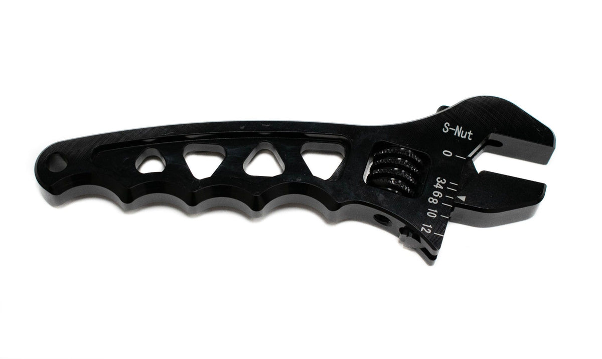 BTR AN 3-12 ADJUSTABLE ALUMINUM WRENCH - BLACK