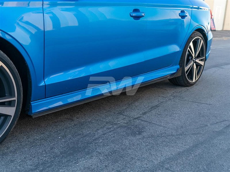 Audi 8v A3 S3 RS3 CF Side Skirt Extensions Secondary image