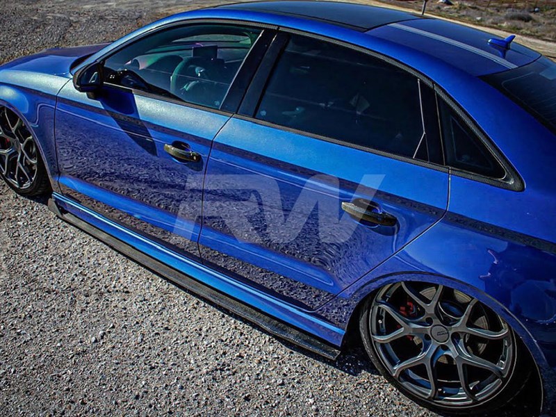 Audi A3 S3 RS3 GTX CF Side Skirt Extensions Main image