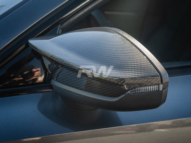 Audi 8Y A3 S3 RS3 Carbon Fiber Mirror Caps
