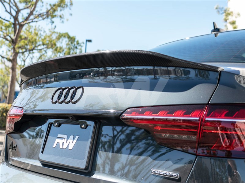 Audi B9 A4 S4 Carbon Fiber Trunk Spoiler Main image