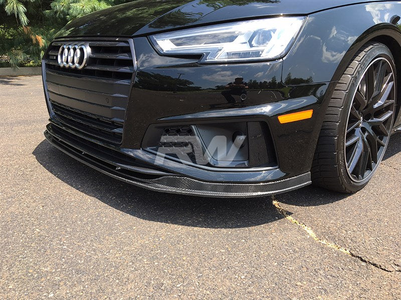 Audi B9 A4 S4 Carbon Fiber Front Lip Spoiler 2019 Main image