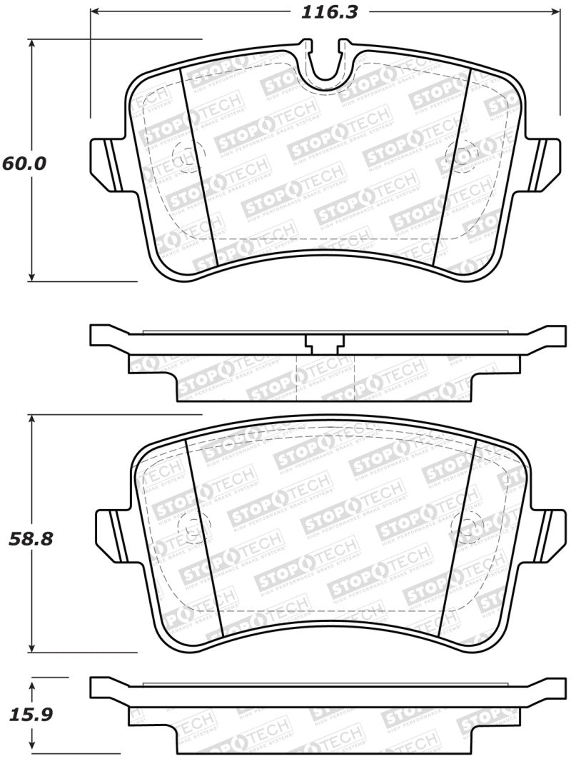 StopTech Street Brake Pads - Rear Main image