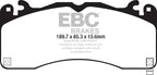 EBC 15+ Ford Mustang 5.0 Performance Pkg Yellowstuff Front Brake Pads (view 3)