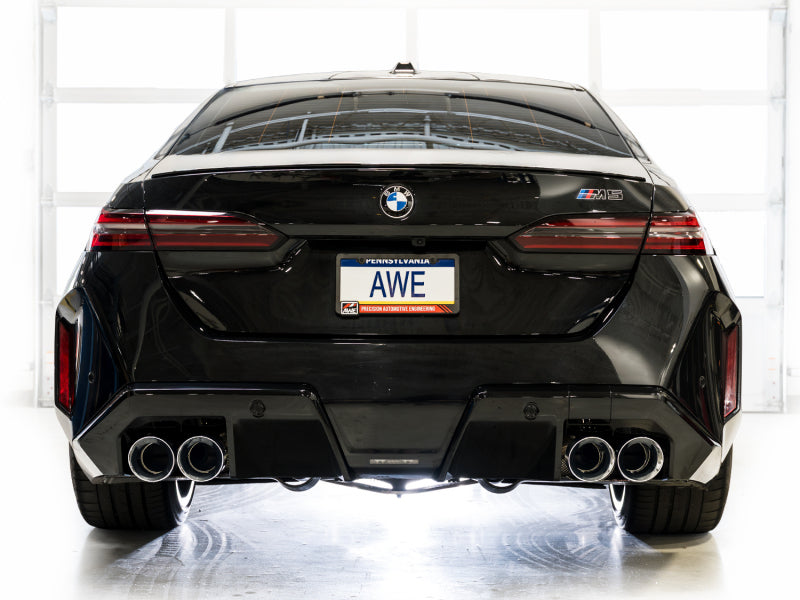 AWE Tuning BMW G90/G99 M5 Touring Edition Cat-Back Exhaust - Chrome Silver Tips (view 11)