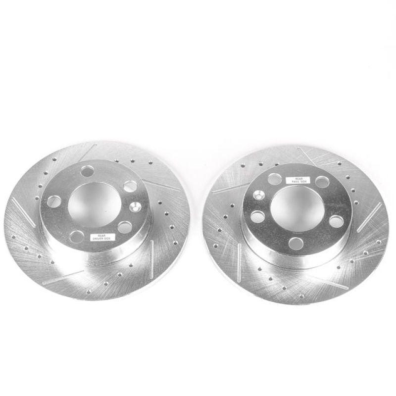 Power Stop 99-06 Audi TT Rear Evolution Drilled & Slotted Rotors - Pair Main image