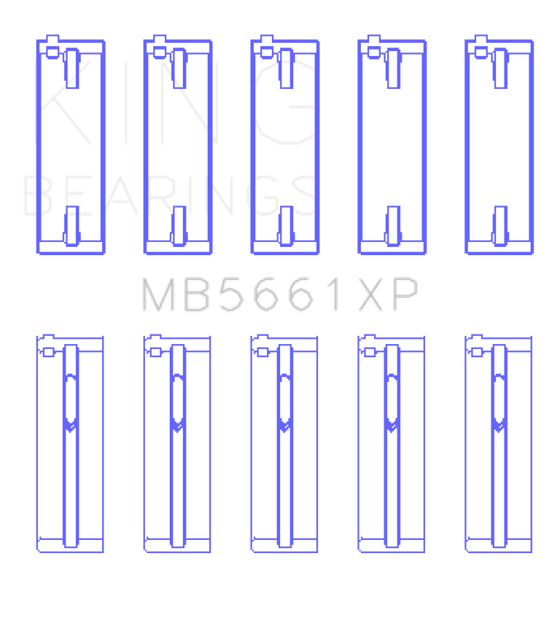 King Audi/Volkswagen ADZ/AWT/APK/BHP/BPY/AKS 1.6/1.8/2.0L Crankshaft Main Bearing Set (view 3)
