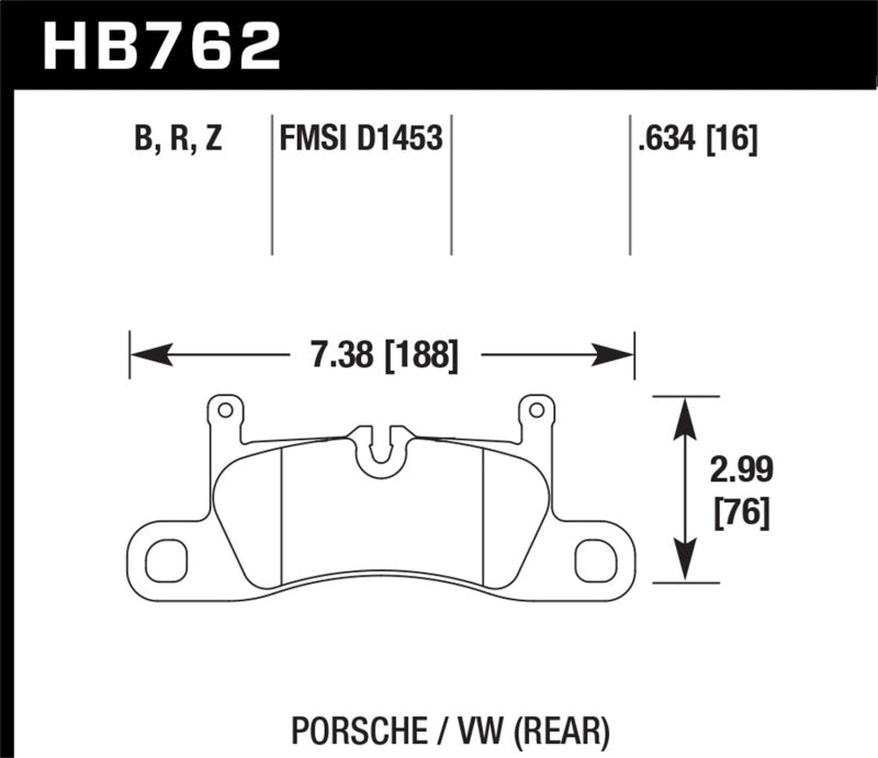 Hawk 2015 Porsche Cayenne HPS 5.0 Rear Brake Pads Main image