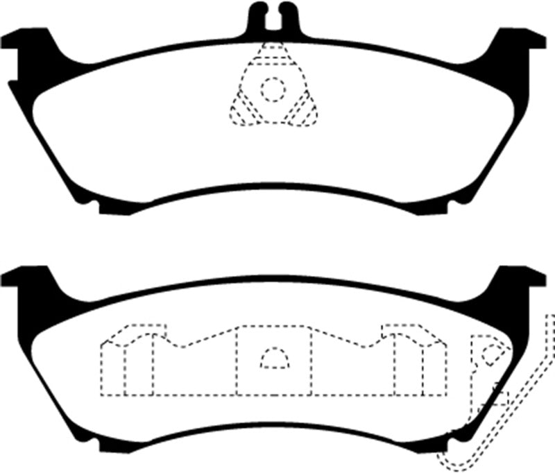 EBC 99-02 Mercedes-Benz M-Class (ML) ML320 3.2 Greenstuff Rear Brake Pads (view 5)