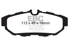 EBC 10-14 Ford Mustang 3.7 Ultimax2 Rear Brake Pads (view 4)