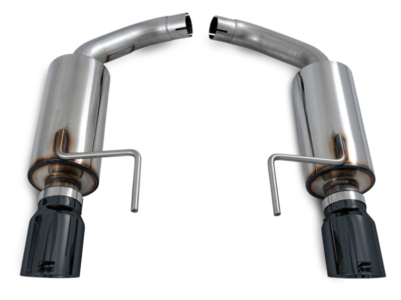 AWE Tuning S550 Mustang EcoBoost Axle-Back Exhaust - Touring Edition (Diamond Black Tips) (view 4)