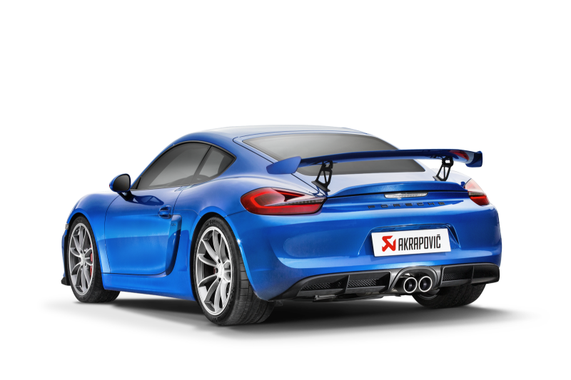 Akrapovic 16-16 Porsche Boxster Spyder / Cayman GT4 (981) Slip-On Line (Titanium) w/ Titanium Tips (view 3)