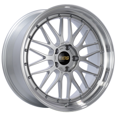 BBS LM 20x9 5x120 ET20 Diamond Silver Center Diamond Cut Lip Wheel -82mm PFS/Clip Required