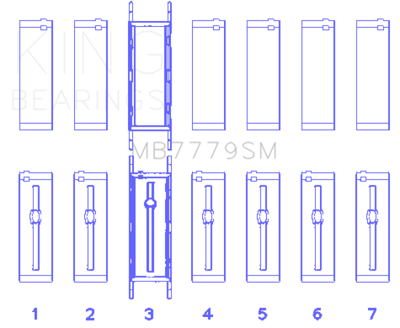 King Engine Bearings BMW B58B30A Main Bearing Set (view 3)