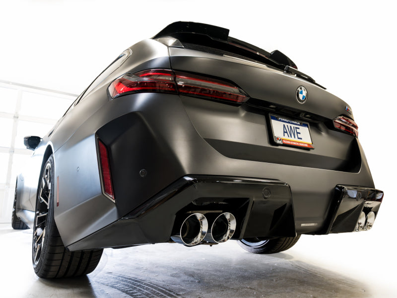 AWE Tuning BMW G90/G99 M5 Touring Edition Cat-Back Exhaust - Chrome Silver Tips (view 12)
