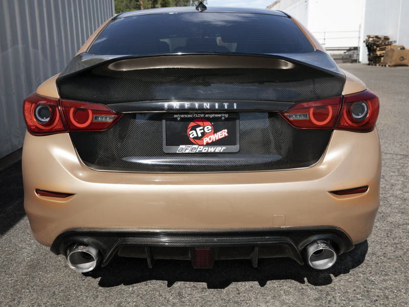 aFe Takeda Cat-Back Exhaust System Infiniti Q50 14-15 V6-3.7L- Polished Tip (view 2)
