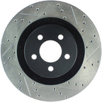 StopTech SportStop 06-09 Chrysler SRT-8 Front Left Drilled & Slotted Rotor (view 2)